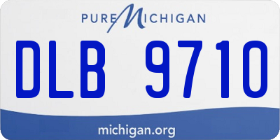 MI license plate DLB9710