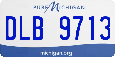 MI license plate DLB9713