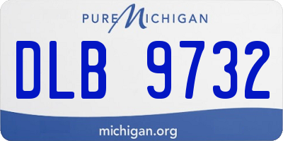 MI license plate DLB9732