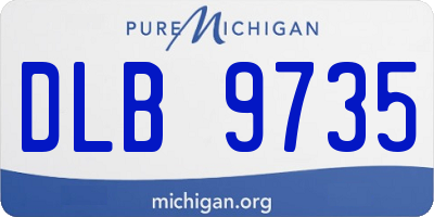 MI license plate DLB9735