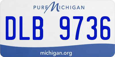 MI license plate DLB9736
