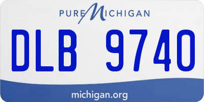 MI license plate DLB9740