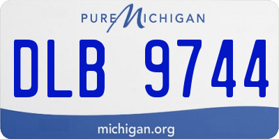 MI license plate DLB9744