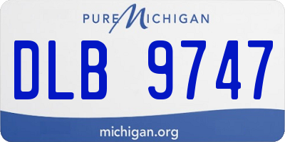 MI license plate DLB9747