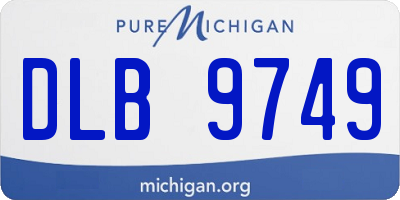 MI license plate DLB9749
