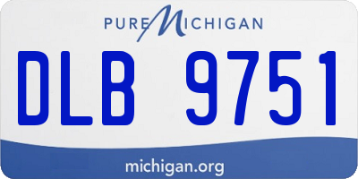 MI license plate DLB9751