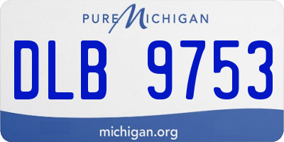 MI license plate DLB9753