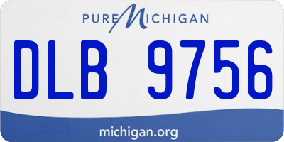 MI license plate DLB9756