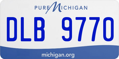 MI license plate DLB9770