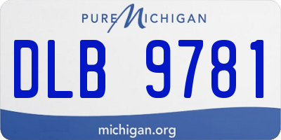 MI license plate DLB9781