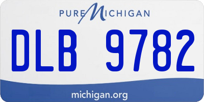 MI license plate DLB9782