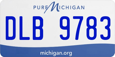 MI license plate DLB9783