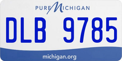 MI license plate DLB9785