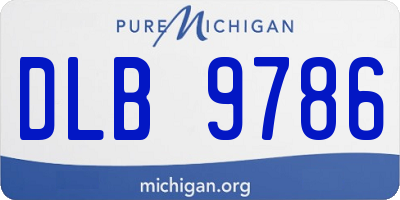 MI license plate DLB9786