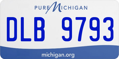 MI license plate DLB9793