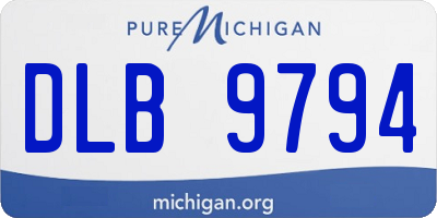 MI license plate DLB9794