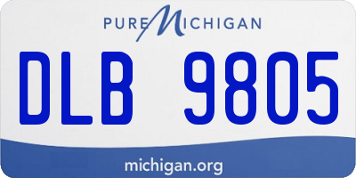 MI license plate DLB9805