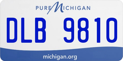MI license plate DLB9810