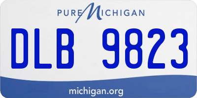 MI license plate DLB9823