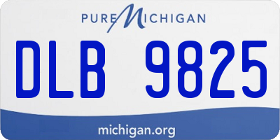 MI license plate DLB9825