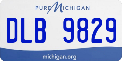 MI license plate DLB9829