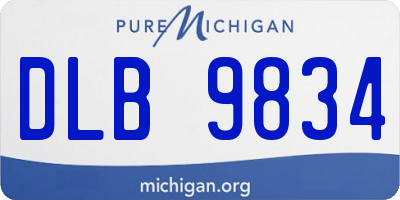 MI license plate DLB9834