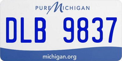 MI license plate DLB9837