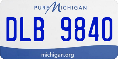 MI license plate DLB9840