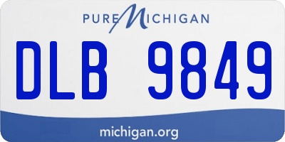 MI license plate DLB9849