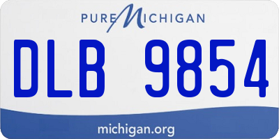 MI license plate DLB9854