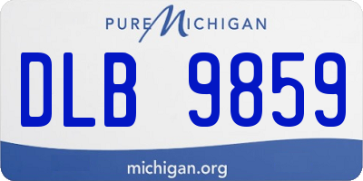 MI license plate DLB9859