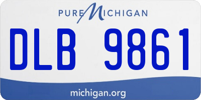 MI license plate DLB9861