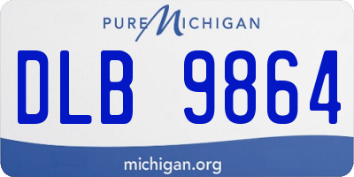 MI license plate DLB9864