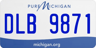 MI license plate DLB9871