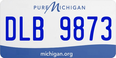 MI license plate DLB9873