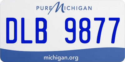 MI license plate DLB9877