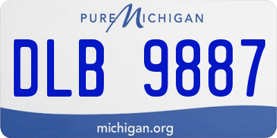 MI license plate DLB9887