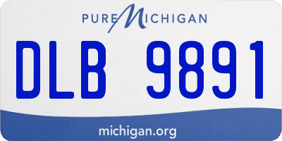 MI license plate DLB9891