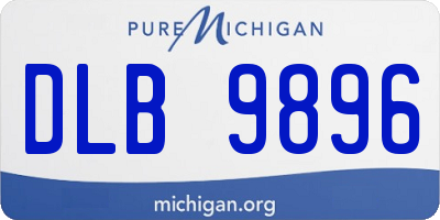 MI license plate DLB9896