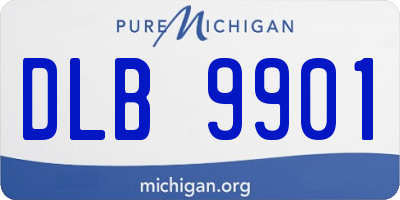MI license plate DLB9901