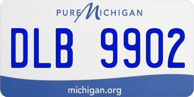 MI license plate DLB9902