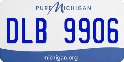 MI license plate DLB9906