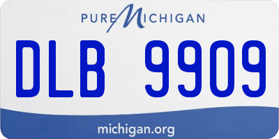 MI license plate DLB9909