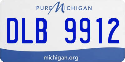 MI license plate DLB9912