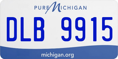 MI license plate DLB9915