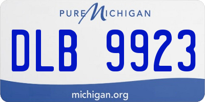 MI license plate DLB9923