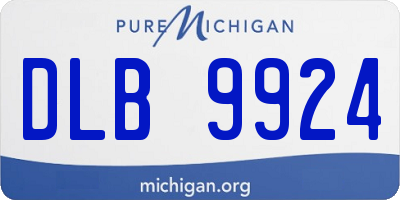 MI license plate DLB9924