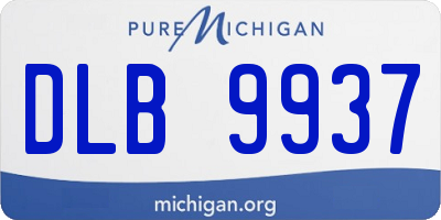 MI license plate DLB9937