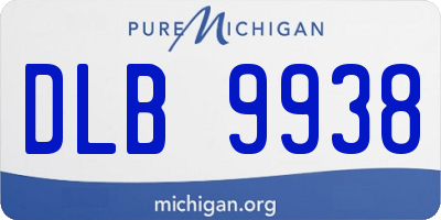 MI license plate DLB9938