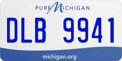 MI license plate DLB9941